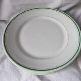 Lot of 6 white and green plates