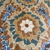 Mosaic garden table, 1950s, craftsman from Drôme
