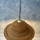 Bell-shaped reed suspension, in the style of Vivai Del Sud, Italy, 1960s.