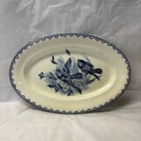 Old earthenware dish iron earth birds