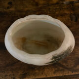 Art Deco opal vase with landscape decor