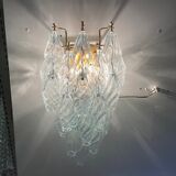 Italian murano glass polygon sconces, set of 2