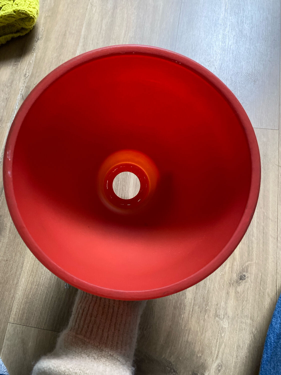 Orange glass paste ceiling light