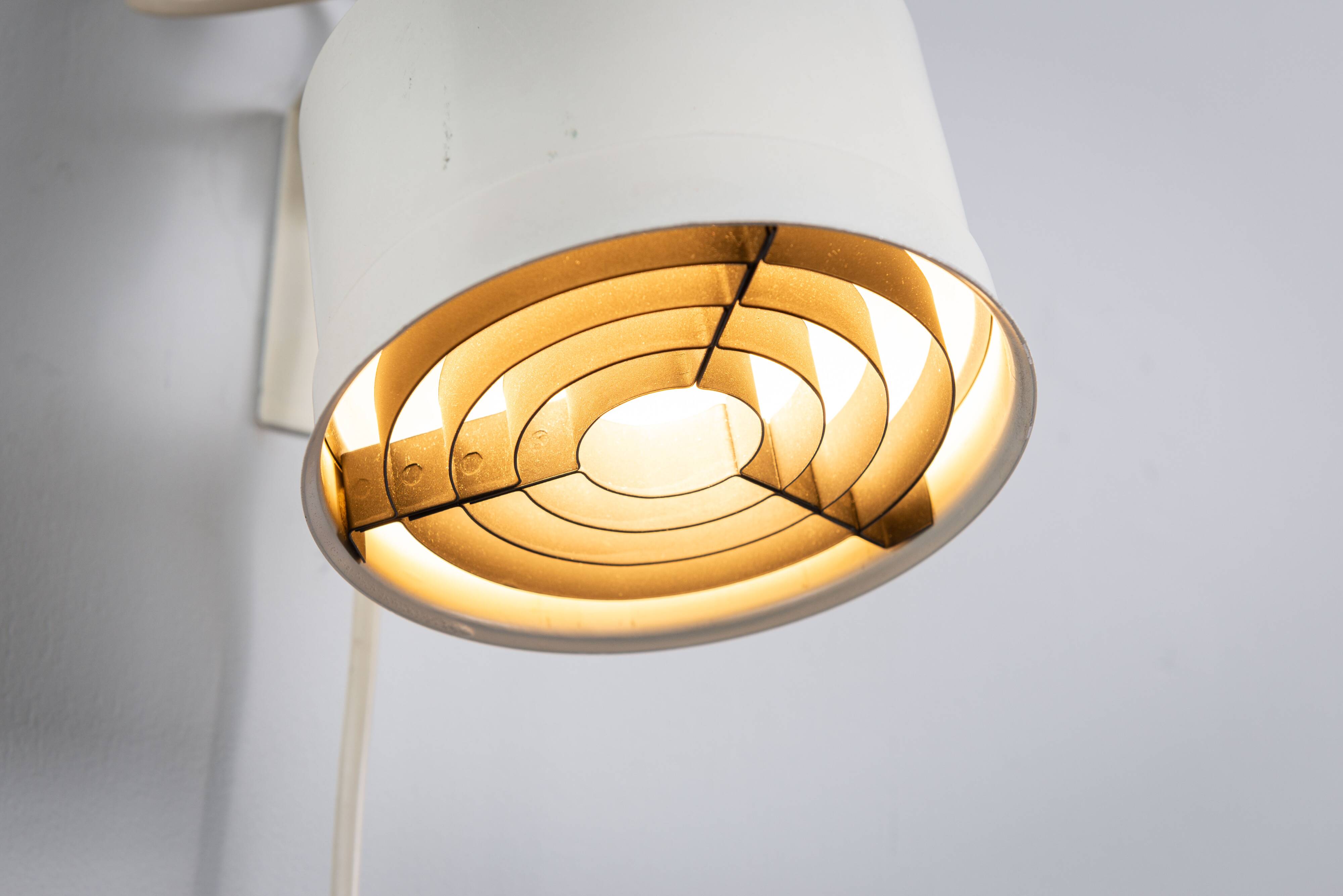 Pair of adjustable wall lamps designed by Per Sundstedt for Kosta Lampan