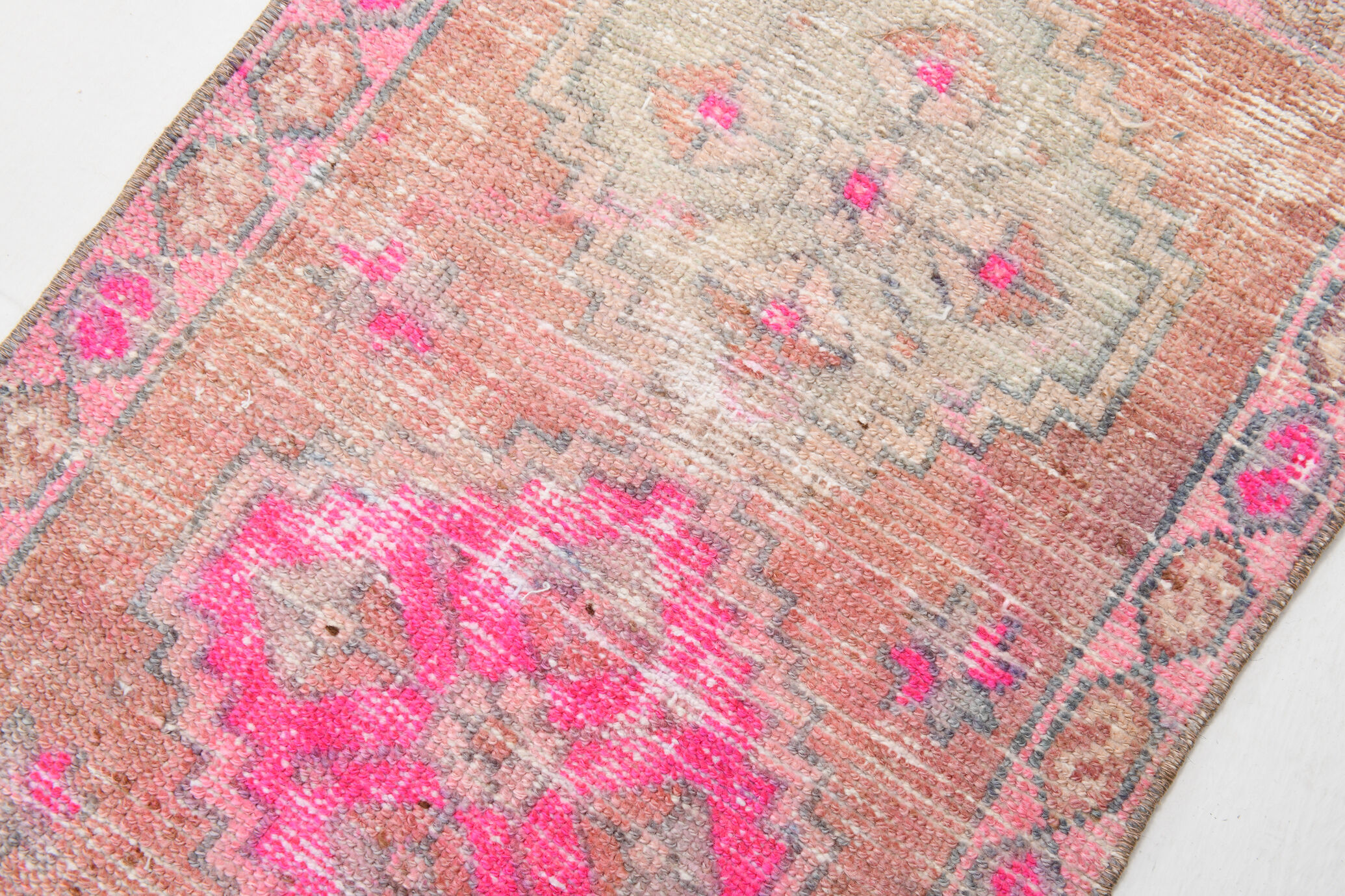 Handmade Faded Color Turkish Door Mat Rug