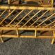Pair of vintage single beds in rattan, 1970s.