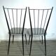 Paire de chaises Colette Gueden pied de poule années 50