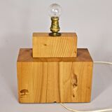 Constructivist wooden lamp edited by the House renewed circa 1970