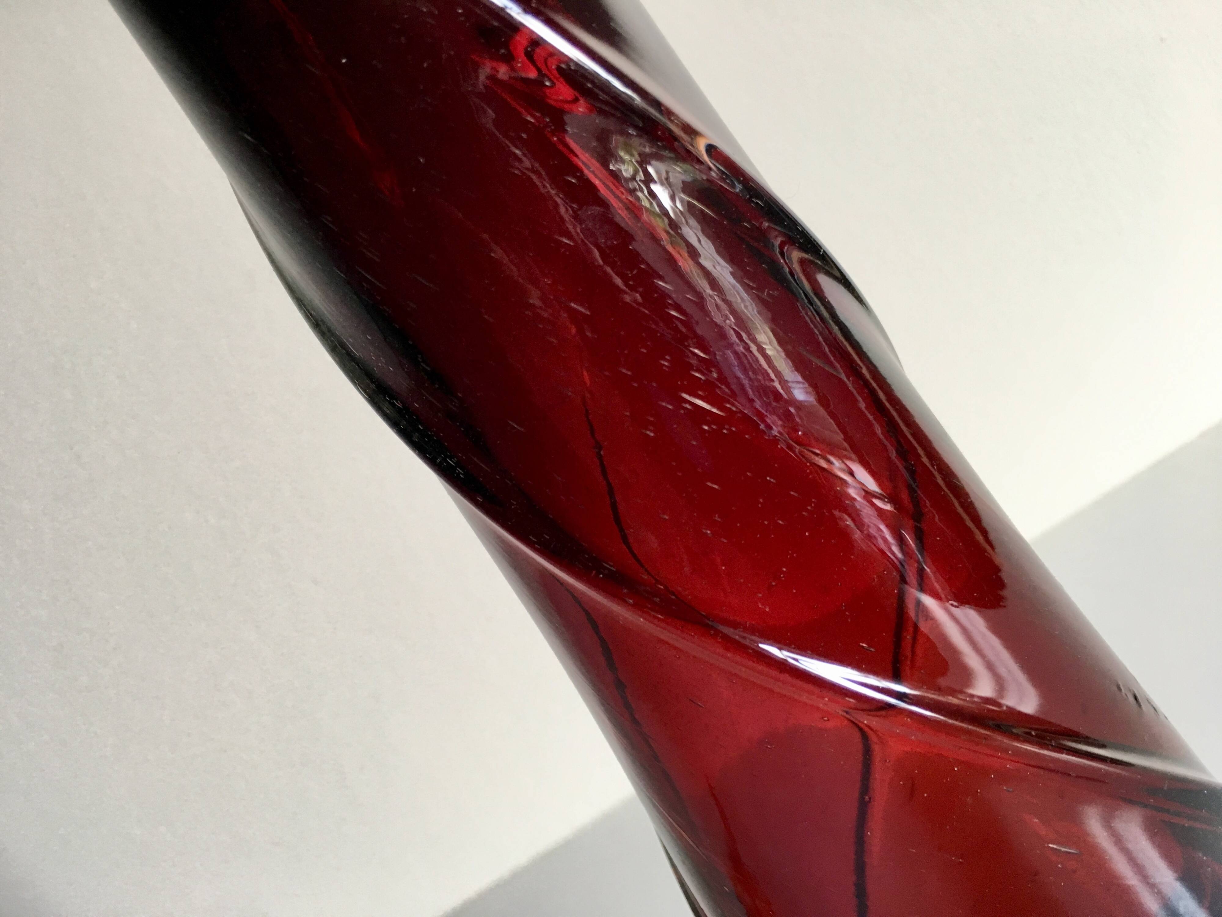 Modernist art deco crystal vase