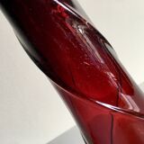 Modernist art deco crystal vase