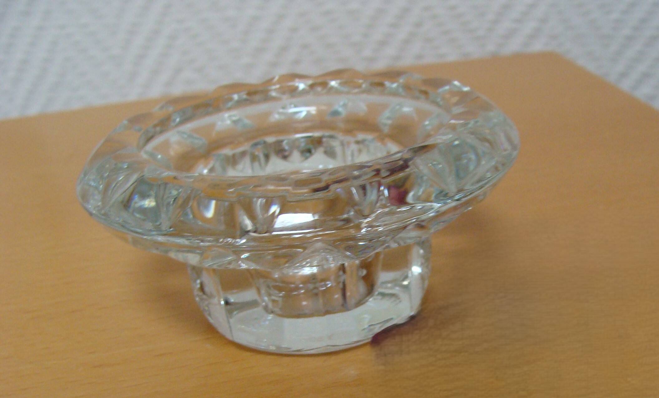 Vintage crystal candle holder