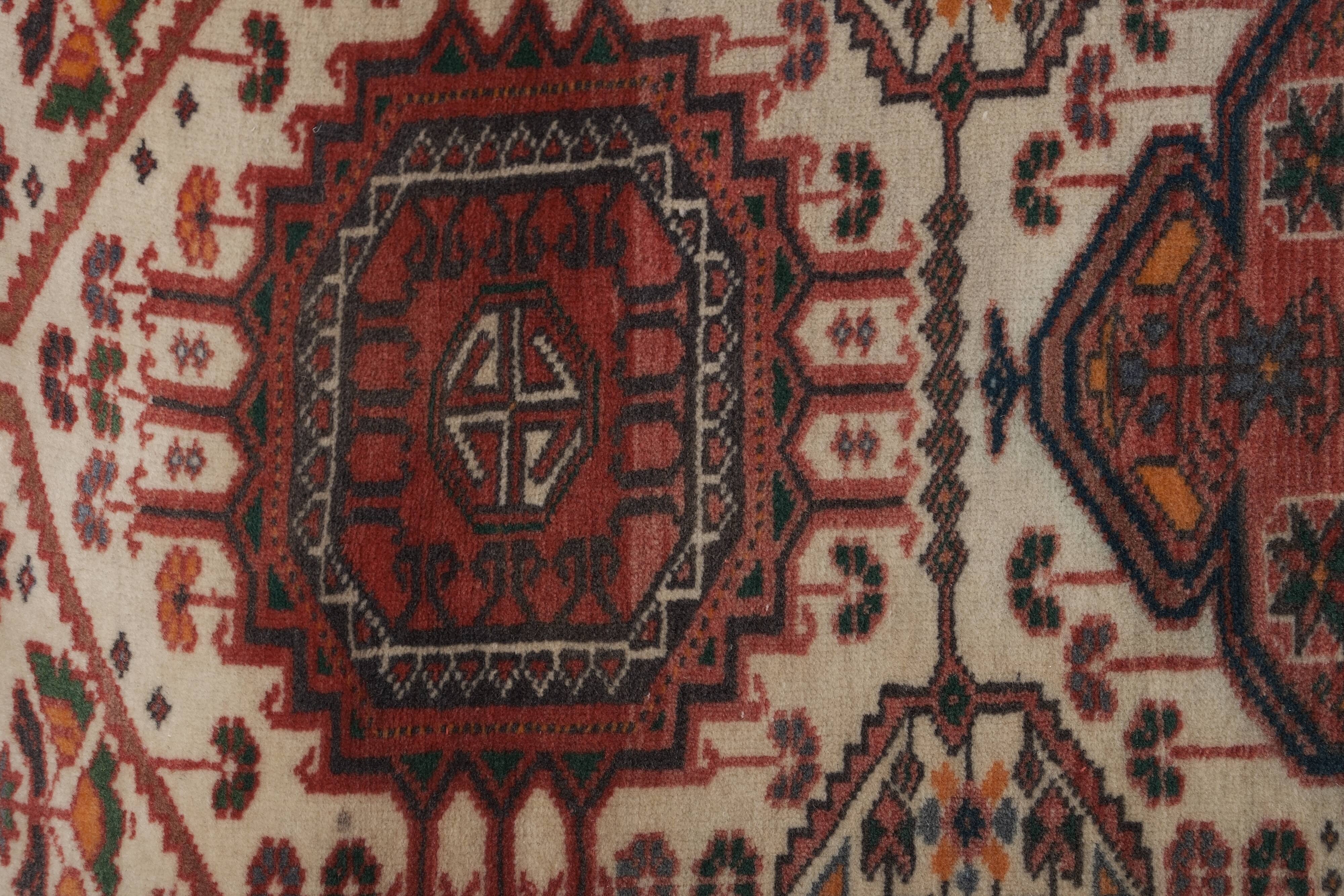 Vintage Turkish Oushak Handwoven Rug 90x414 cm