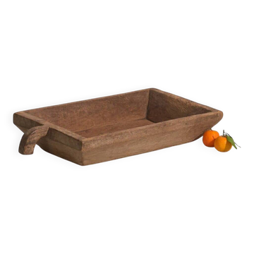 Antique solid wood tray with handle (c.1900) #8