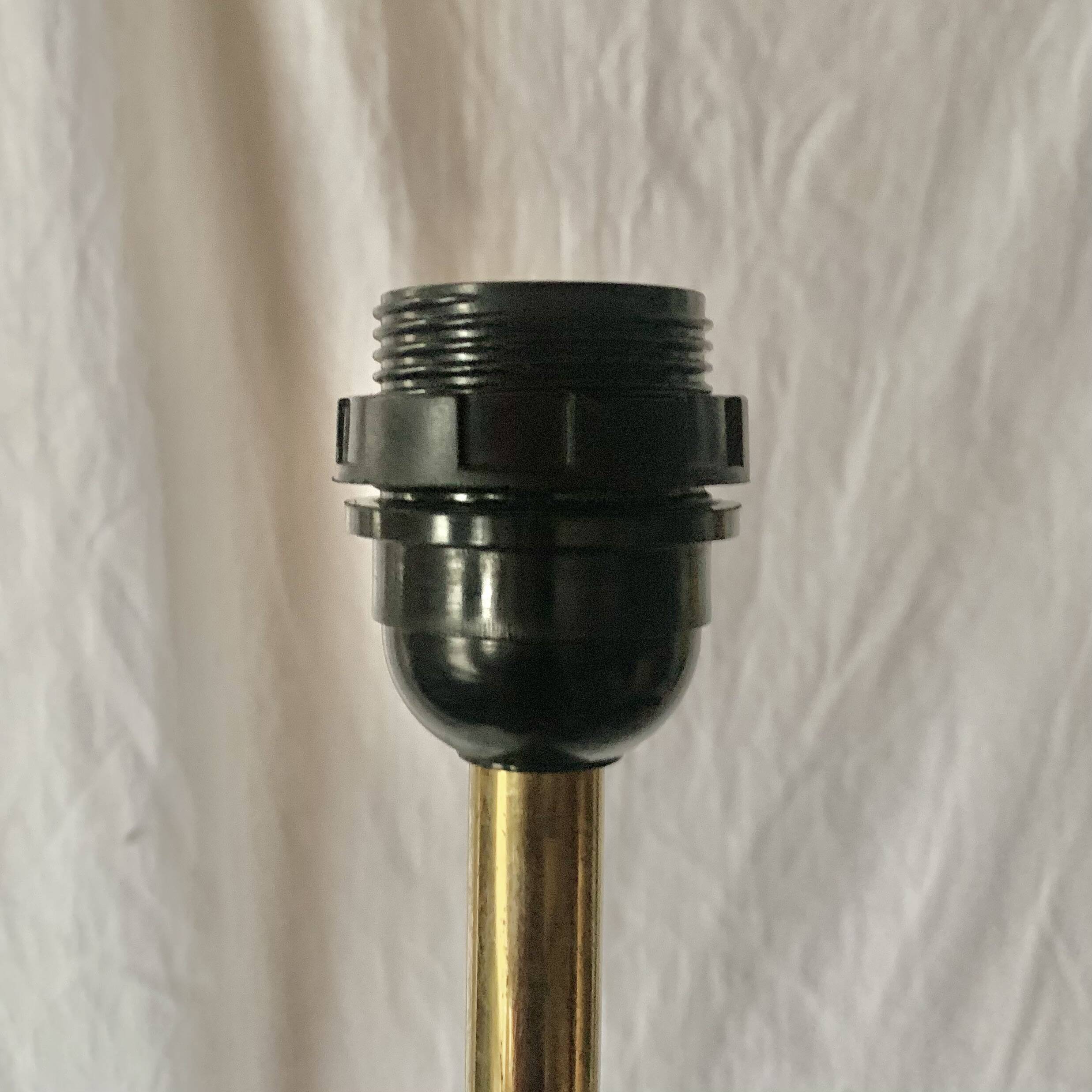 Antique large brass candlestick lamp base