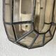 Pair of black iron wall sconces with structured glass by Limburg, 1960s, Germany.