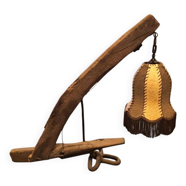 Lampe sur pied style ferme / outils agricoles années 1960 — Beyit