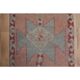 1970s Vintage Turkish Handmade Wool & Cotton Pink Runner Rug 100X349