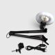Black articulated architect lamp Mathias SA, industrial style – 1980s
