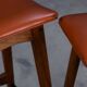 Mid-Century Bar Stools in Rosewood and Leather by Erik Buch for Dyrlund, Set of 4