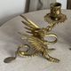 Paire de bougeoirs chimères en bronze