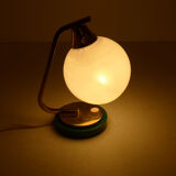 Golden lamp & opal globe