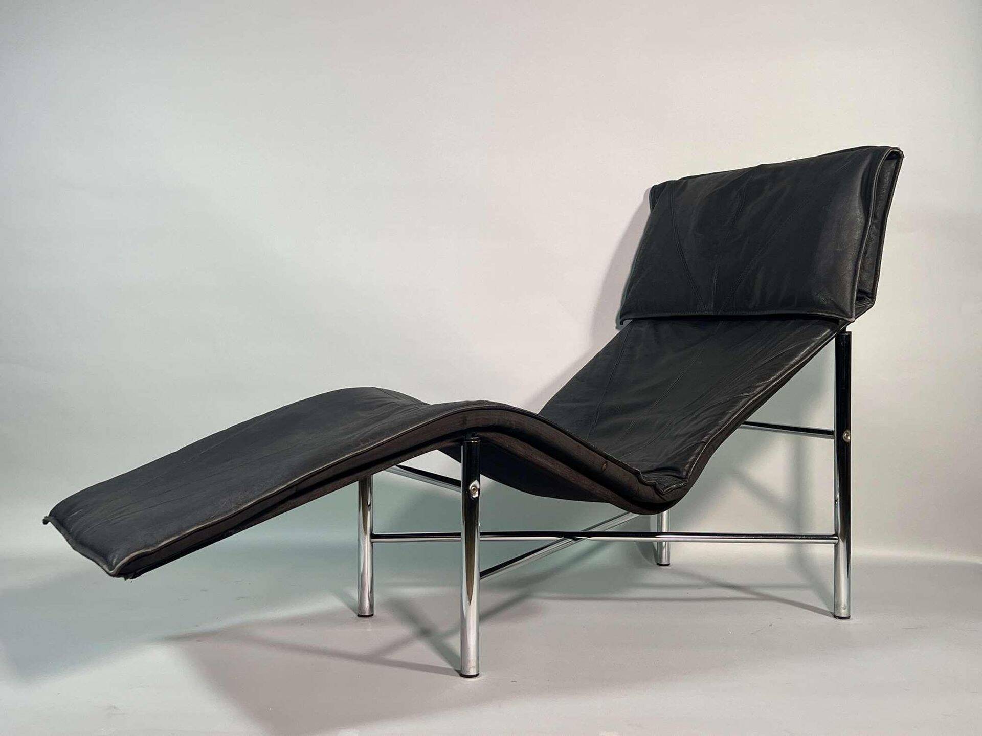 "Lounge Chair model 'Skye' Tjord Björklund for Ikea (1985, black leather)"