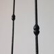 A pair of beautiful and exquisite vintage wrought iron candlesticks from the mid-century.