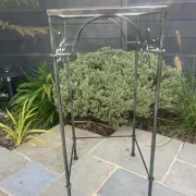 Stands / Nesting tables in patinated wrought iron with antique glass Olivier CORRO