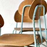 Chaises d'école industrielle, lot de 4