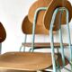 Chaises d'école industrielles, ensemble de 4