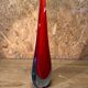 Drop vase glass sommerso red blue Murano style Flavio Poli 29 cm