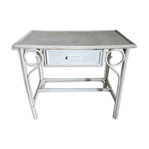 bureau en rotin