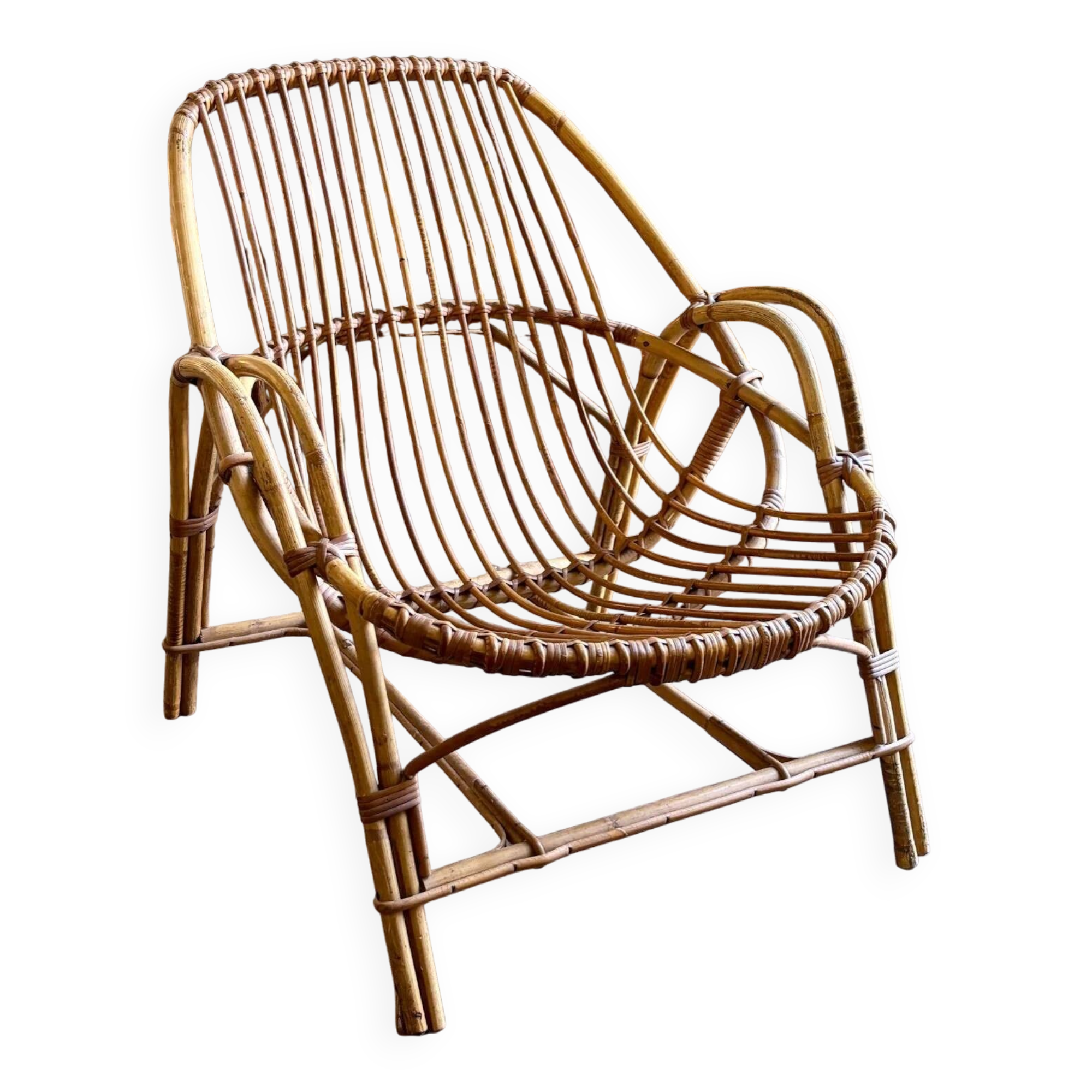 1960s rattan armchair no. 1