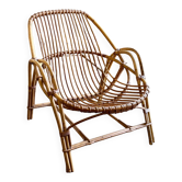 Fauteuil en rotin années, 1960 n°1