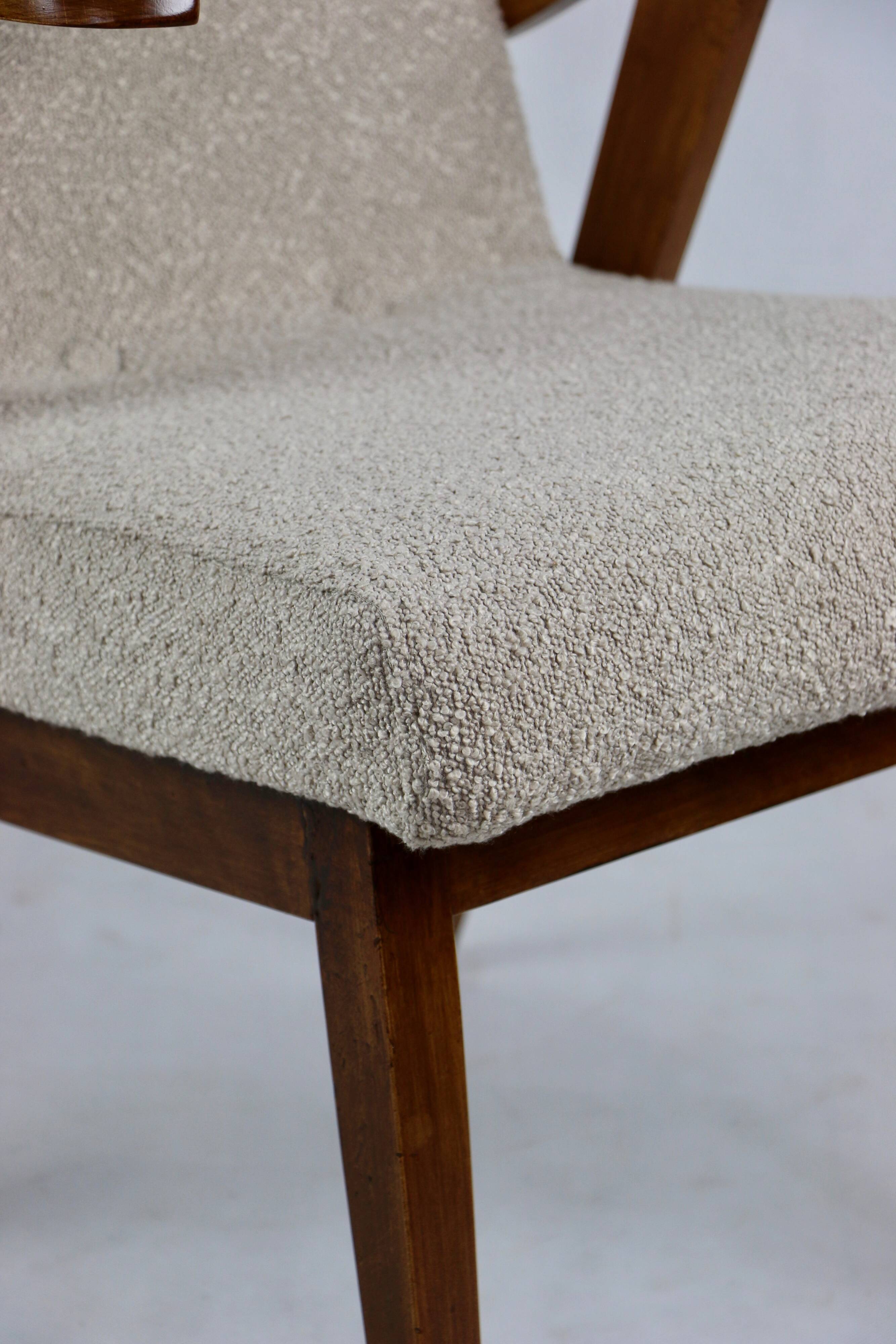 Armchair chair 300-123, design by M. Puchała beige boucle