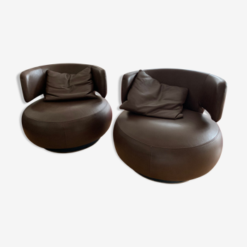 Paire de fauteuils Curl Roche et Bobois