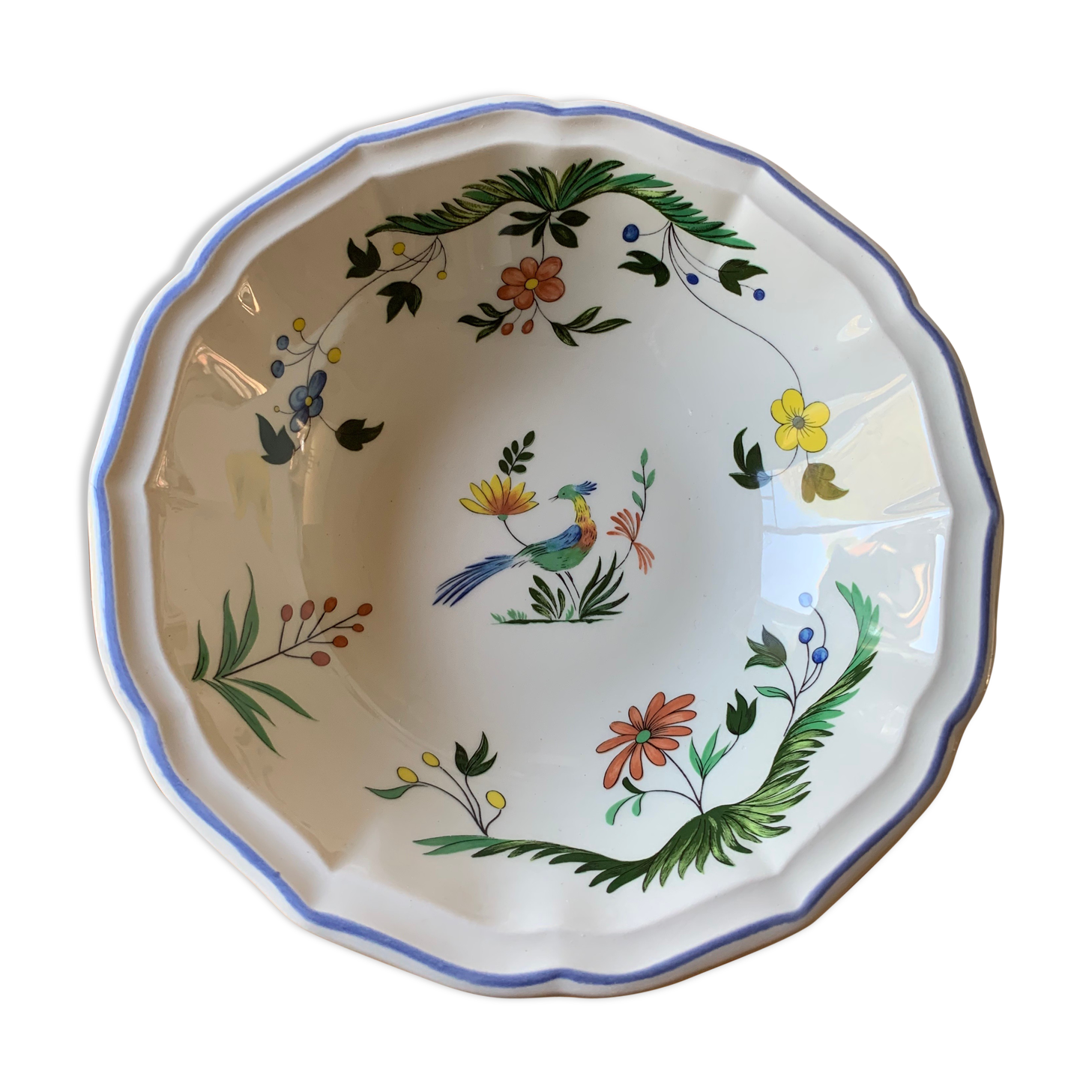 Gien hollow plate bird of paradise