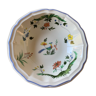 Assiette creuse Gien oiseau de paradis