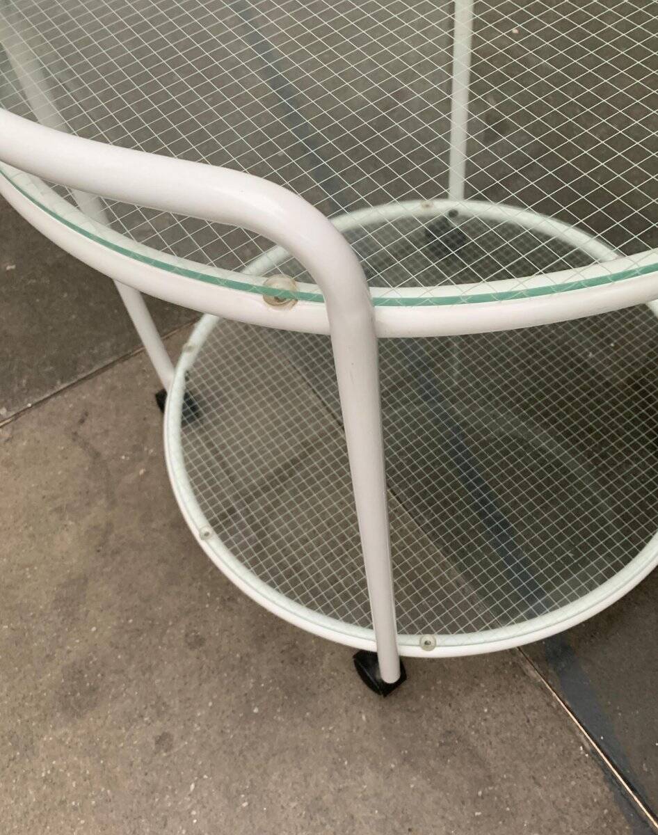 Postmodern Glass Side Table or Dessert Table