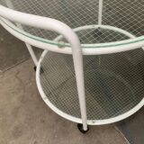 Postmodern Glass Side Table or Dessert Table