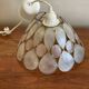 Lampshade in mother-of-pearl and brass