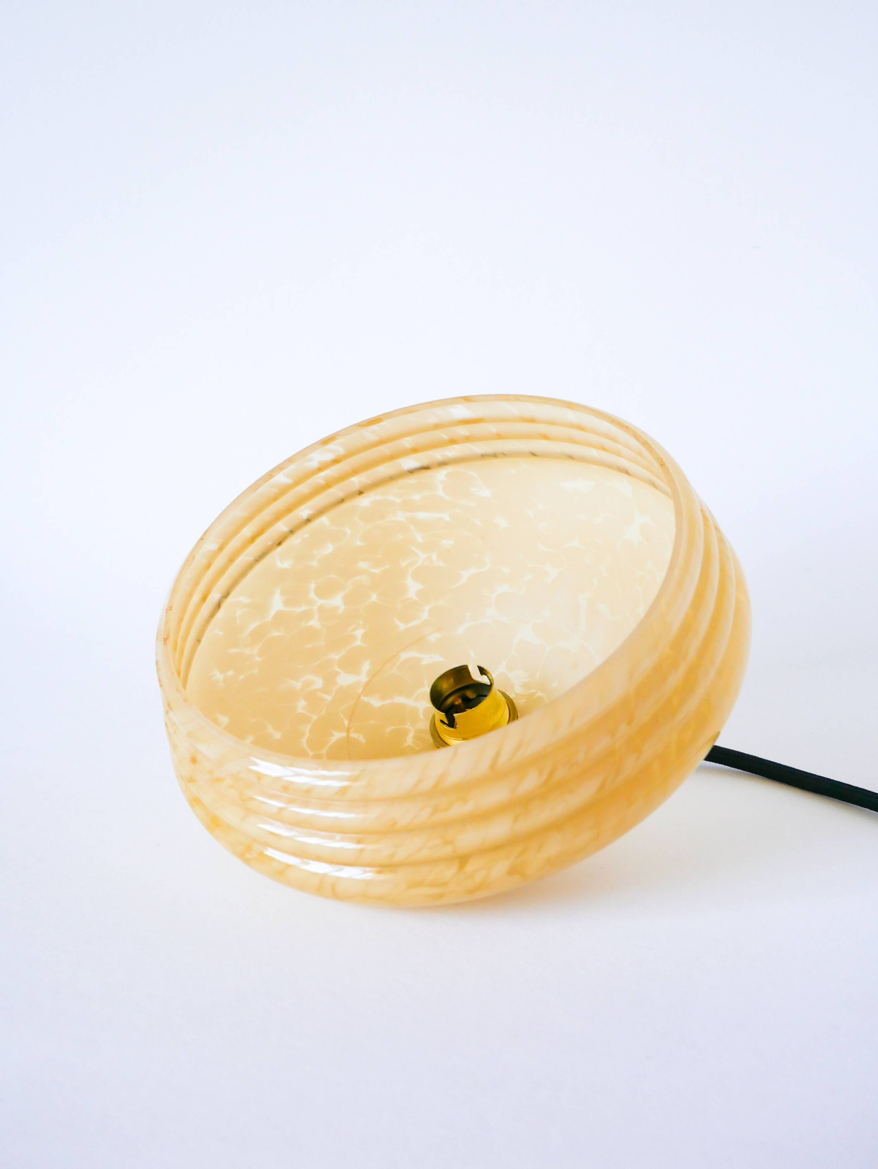 Clichy glass suspension, Pale Yellow, 1930 - 22.5 x 7.5 cm