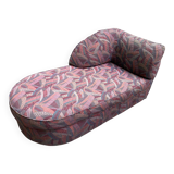 160cm Burgundy Embroidered Fabric Corner Sofa