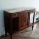 Sideboard - 1920 - art deco - 1 door - 2 drawers - gray marble top