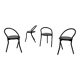 4 chaises en métal postmodernes, 1980