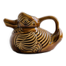 Old Sarreguemines barbotine duck pitcher.