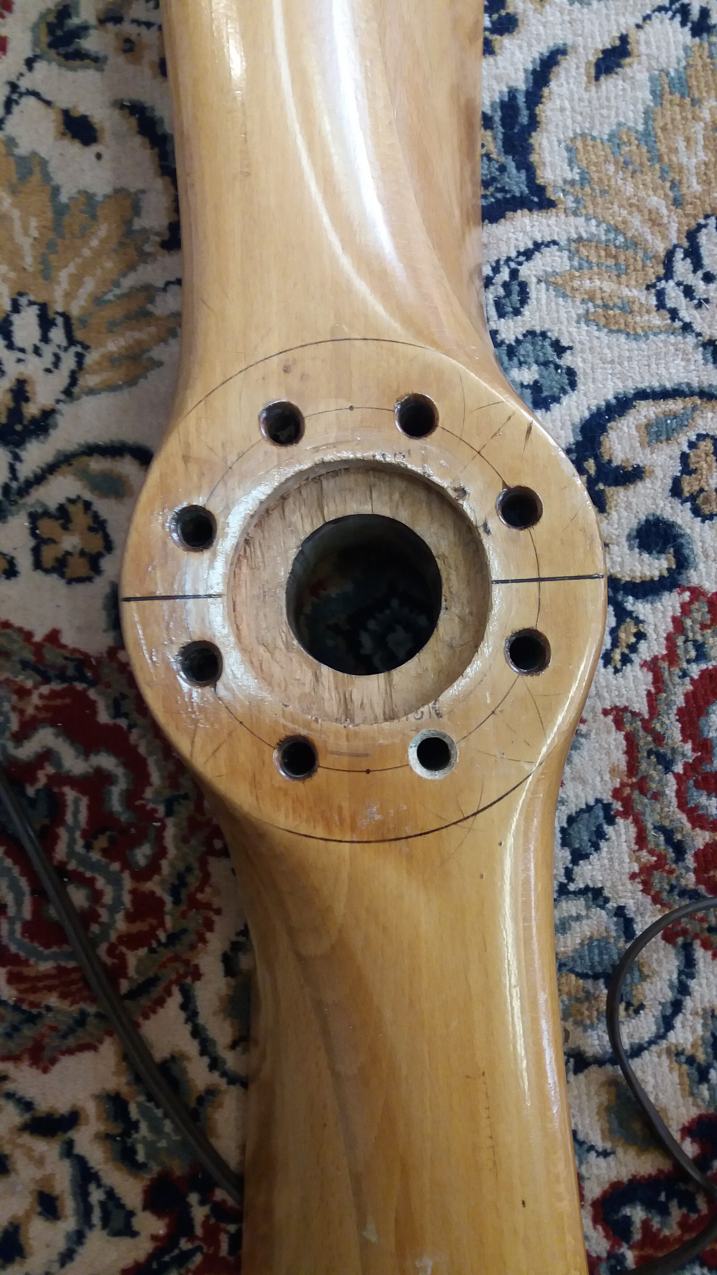 Old wooden propeller