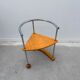 Postmodern chair in chrome and wood, 1980