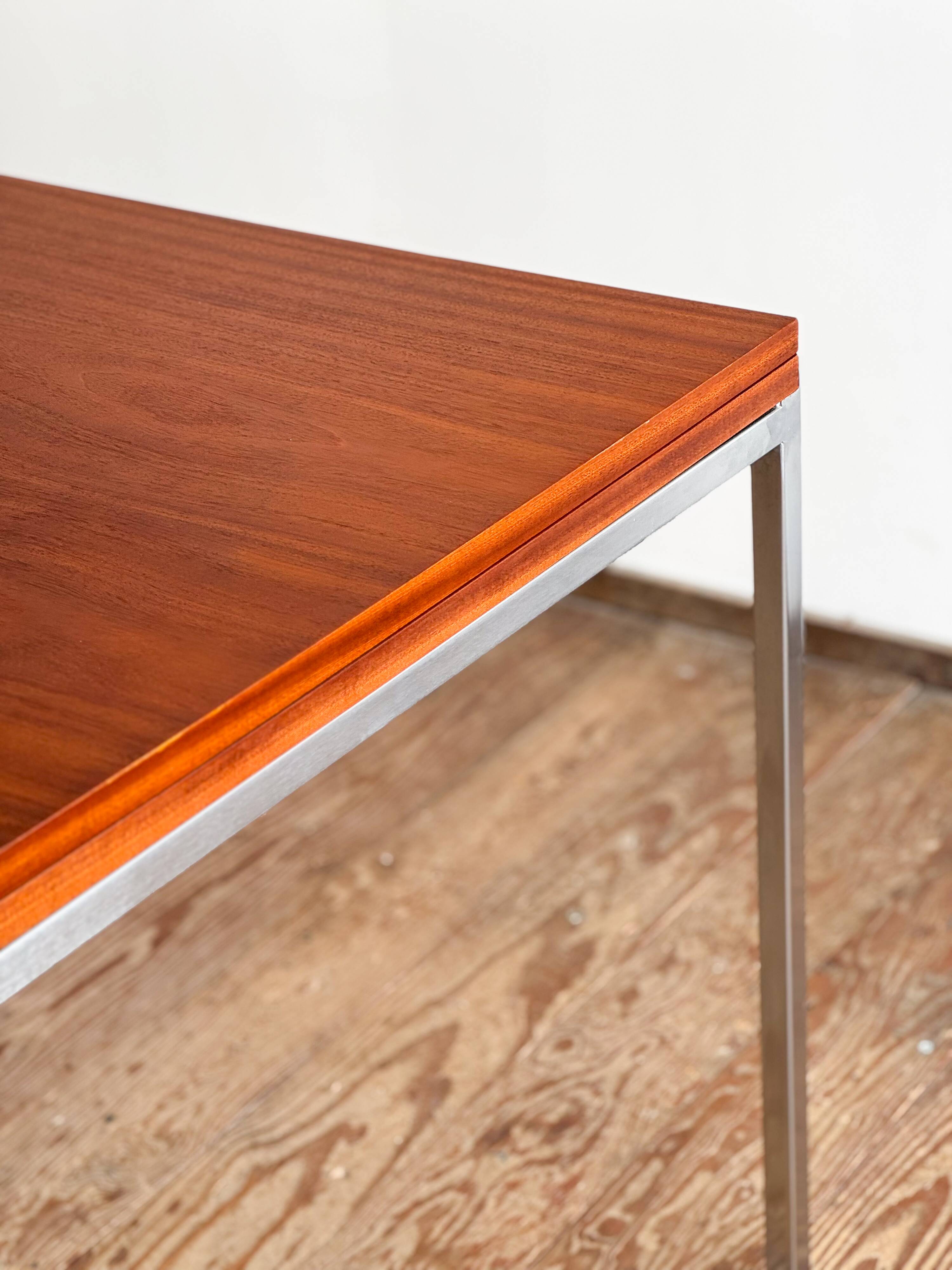 Table extensible par Wilhelm Renz en teck et chrome, Mid Century design