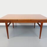 Vintage rectangular Scandinavian dining table by Ejvind A. Johansson teak